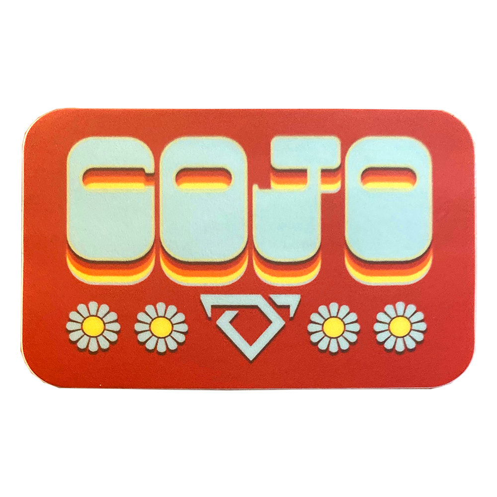 Retro Sticker with Flowers