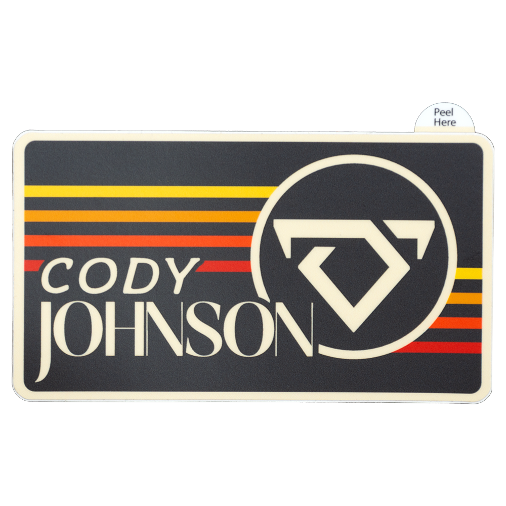 COJO Black Retro Sticker Yellow and Red Lines