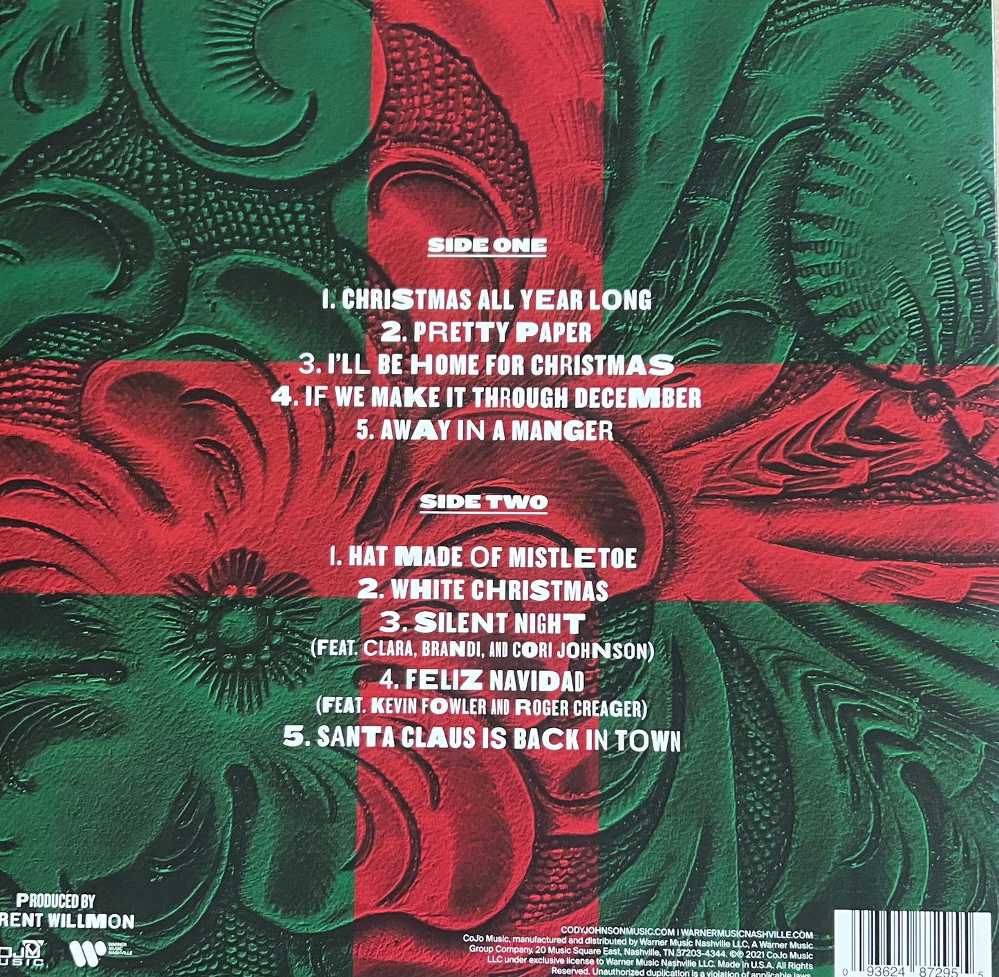 A Cody Johnson Christmas (Vinyl) Back